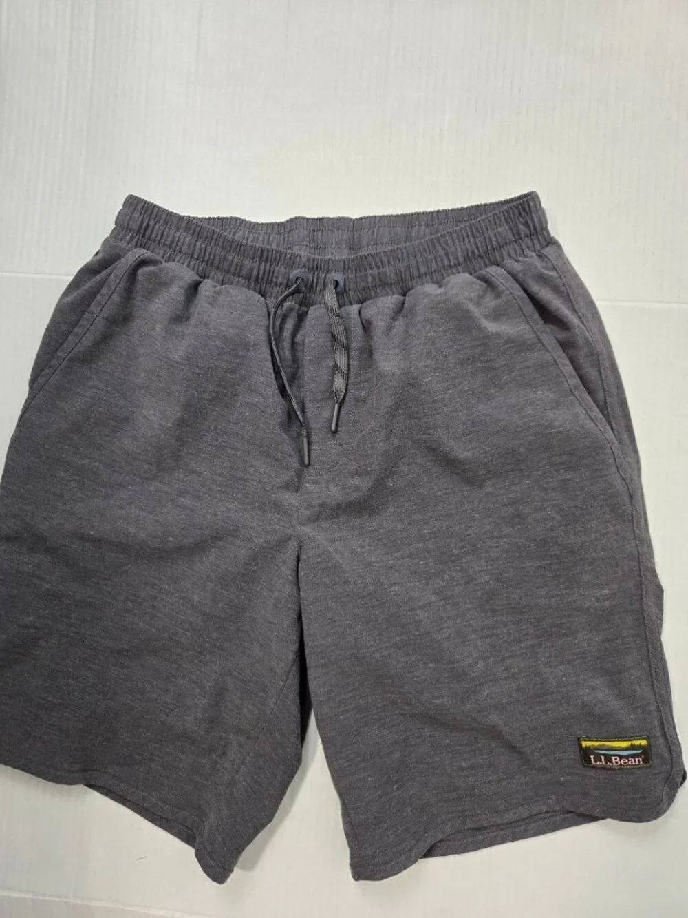 L.L. Bean Men's All-Adventure Gray Swim Shorts Lined Size S UPF 50+ Trunks